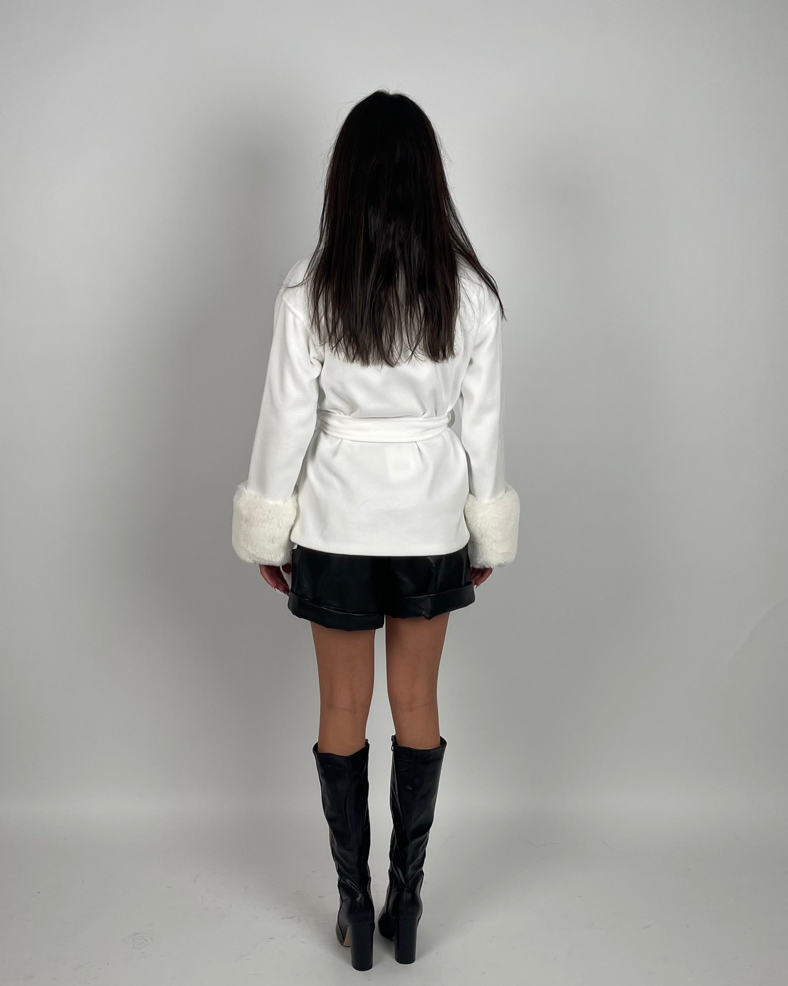 Chelsie Wool Fur Coat