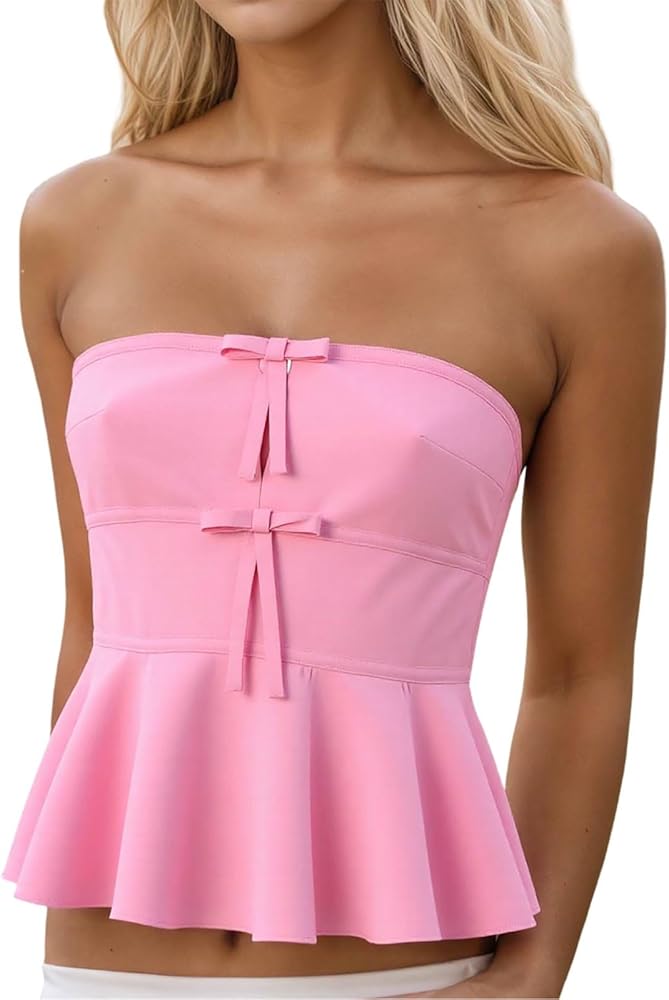 Pinky Bow Top