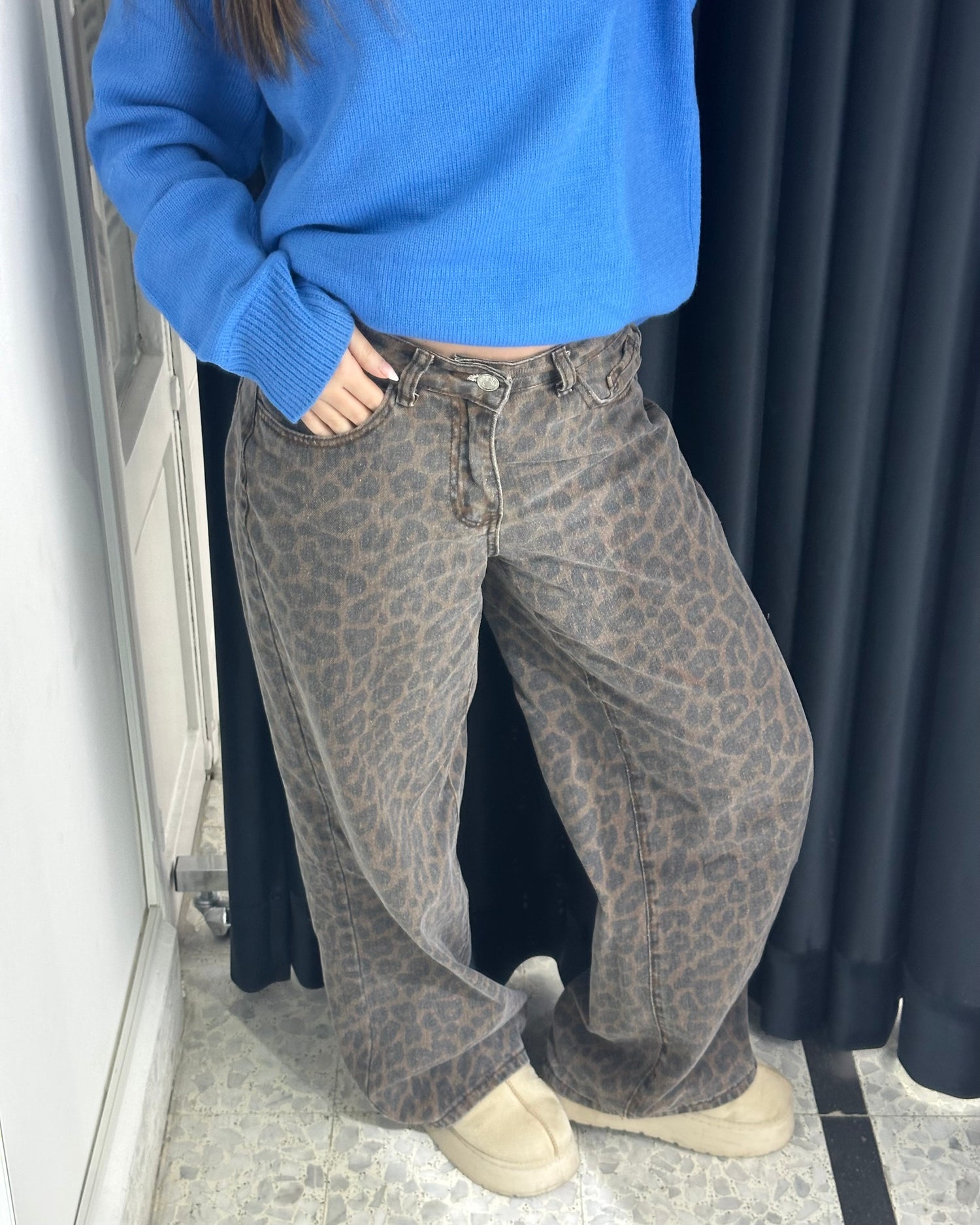 Braxton Leopard Denim