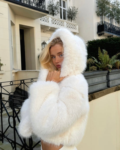 Olivia Fluffy Hooded Jacket