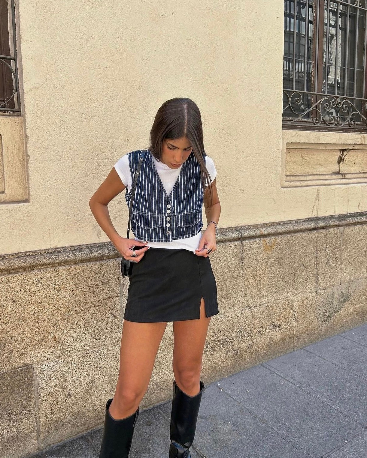 Inez Denim Tank Vest