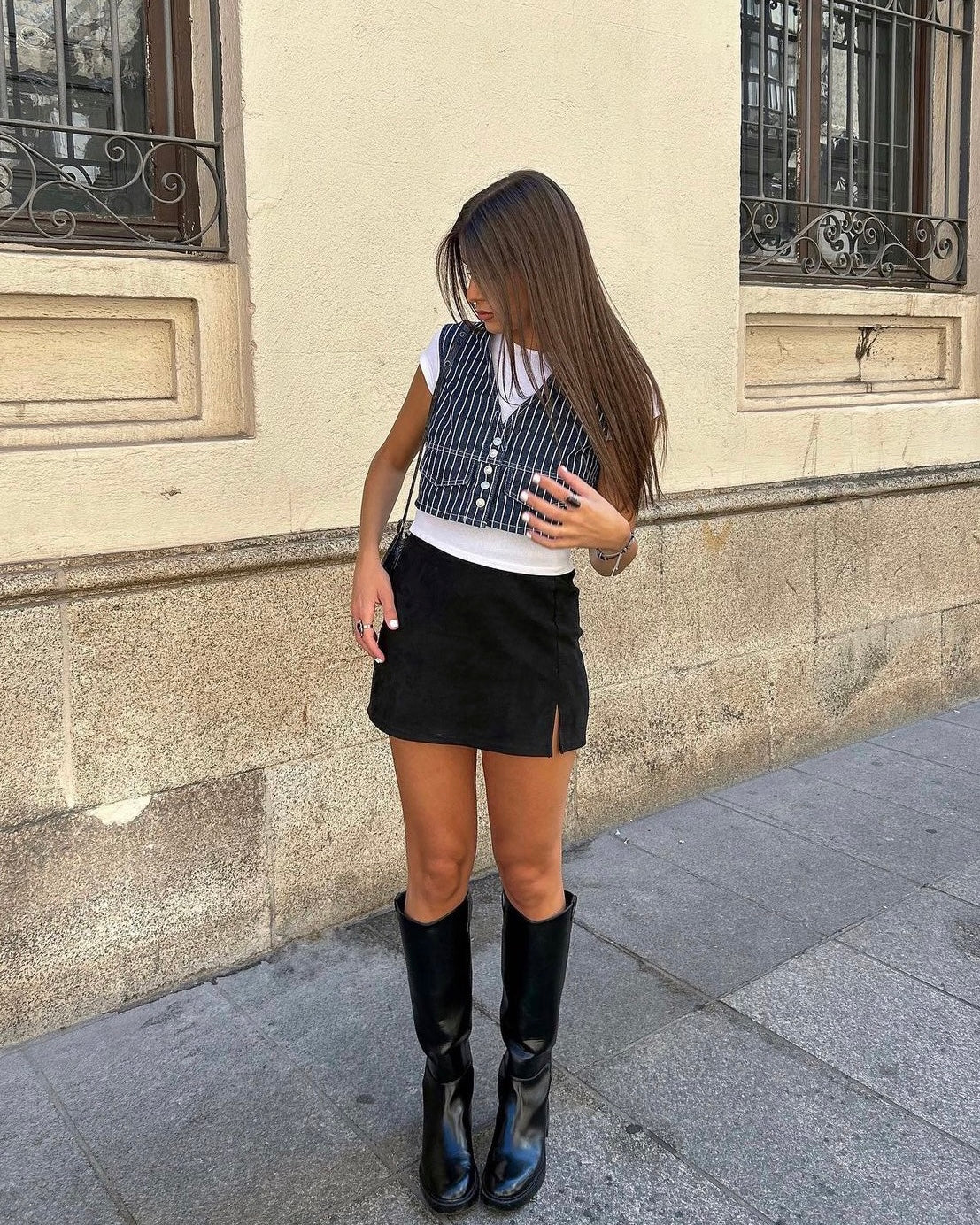 Inez Denim Tank Vest