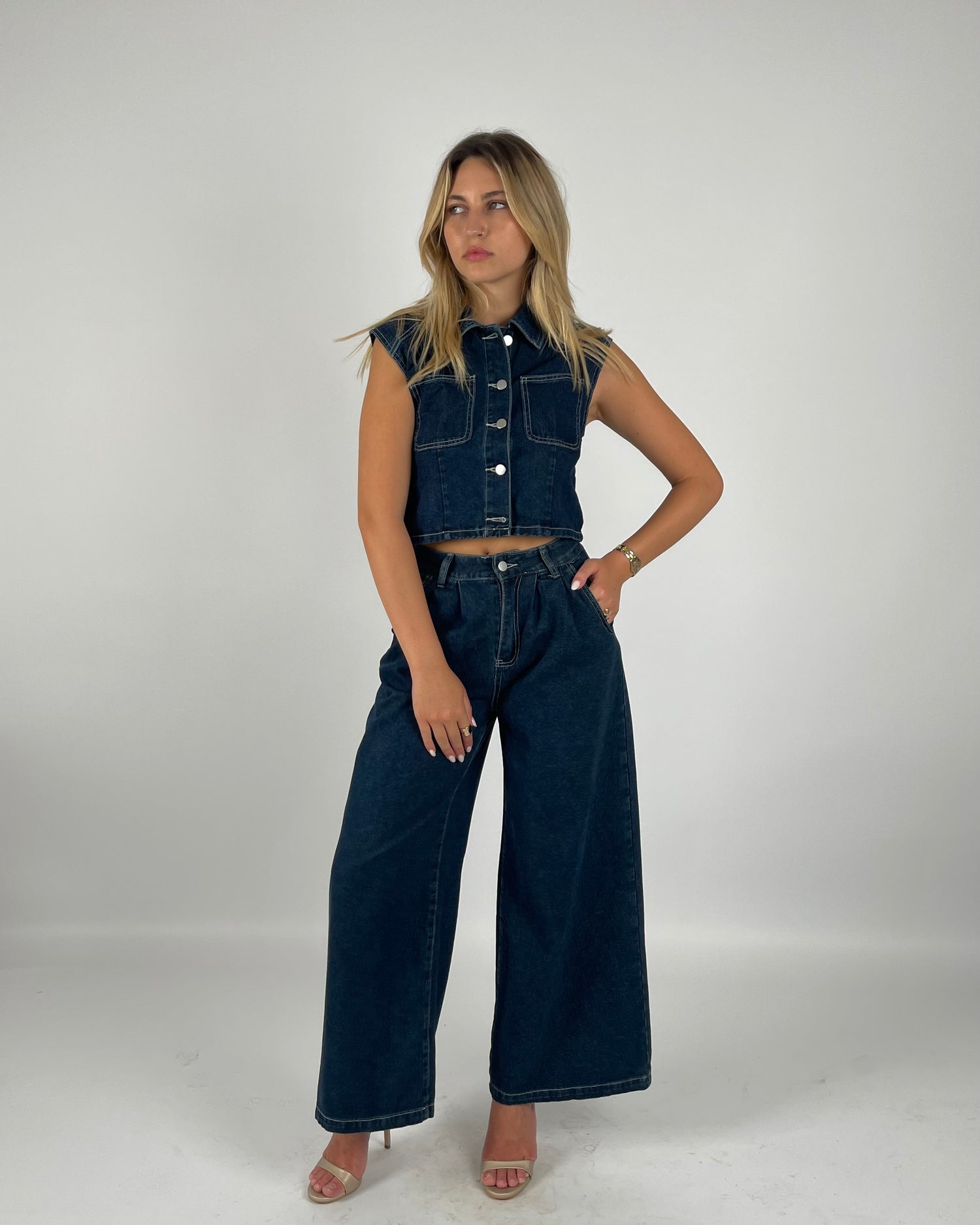 Off Stage Denim Set